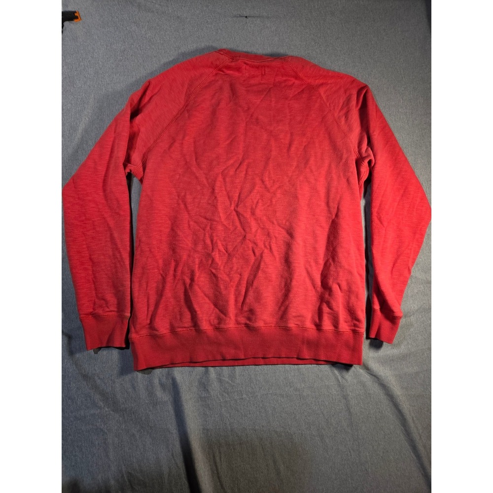 Converse All Star Mens Large Red Raglan Crewneck Sweatshirt Logo Pullover L - Picture 3 of 8